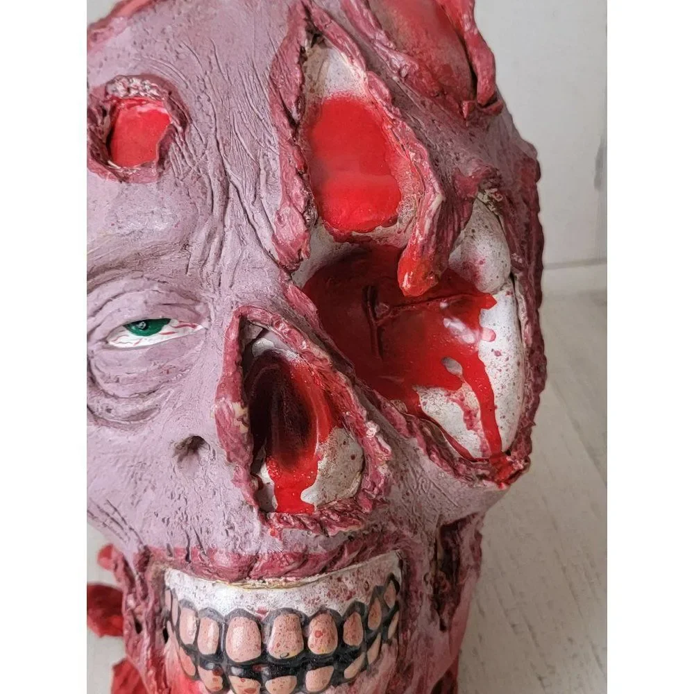 Halloween‎ Bloody Zombie skull face head life-size scary prop decor